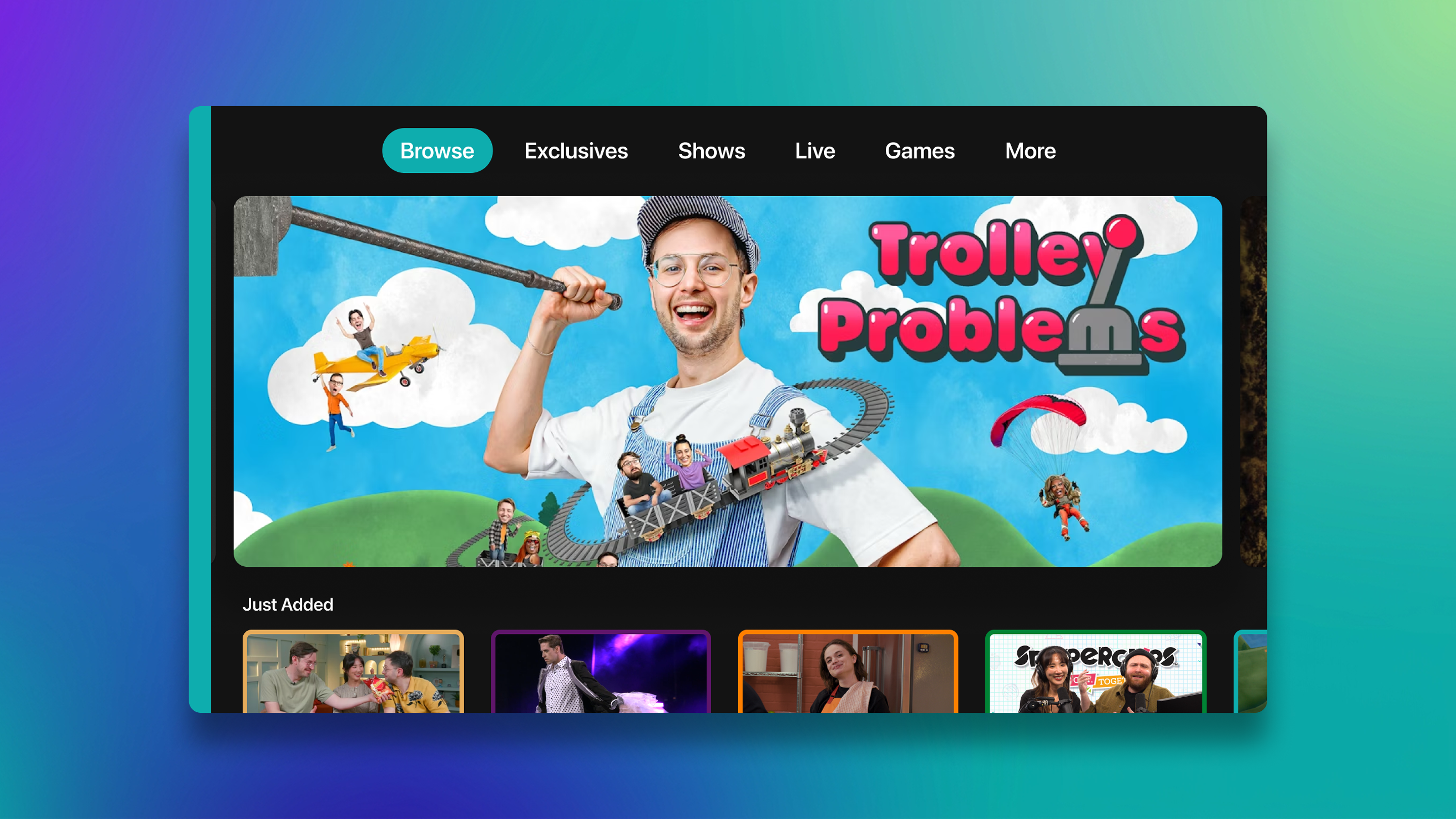 2nd Try TV app home screen featuring latest videos